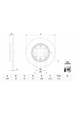 BOSCH 0986479H15 | Disk Arka (Ad) 19-Corsa.F | 2 Adet