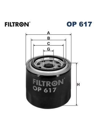 FILTRON OP617 | Yağ Filtresi 10- i30-İx20-İx35-İ40-Tucson-Santa Fe
