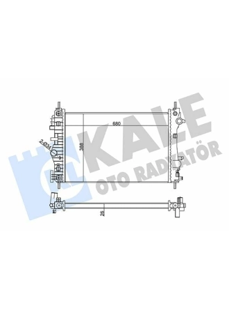 KALE 352300 | Radyatör 09-Insignia 2.8 V6 Turbo4×4 + Os