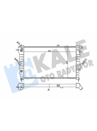 KALE 356860 | Su Radyatör 34mm (Opel Vectra A 1.6I 1.8I 2.0I 88<95 , Calıbra A 2.0I 94<97 (Otomatik) (Ac)