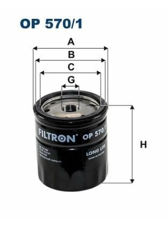 FILTRON OP570-1 | Yağ Filtresi 04-Astra.H-Vectra.C 1.6 16V *Z16xep*
