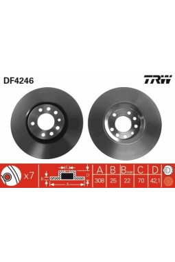 TRW DF4246 | Disk On 98-Astra.G.H | 1 Adet