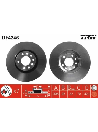 TRW DF4246 | Disk On 98-Astra.G.H | 1 Adet