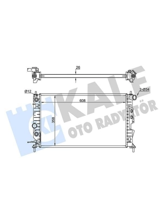 KALE 374200 | Radyatör 95-02 Vectra.B + Ac + Os Klasık