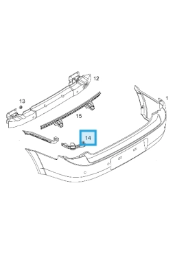 PSA 24401426 | Opel Vectra C Sağ Arka Tampon Braketi Orijinal