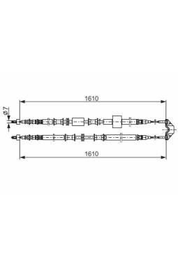 BOSCH 1987477936 | El Fren Teli Opel Meriva A 03-04 1615mm