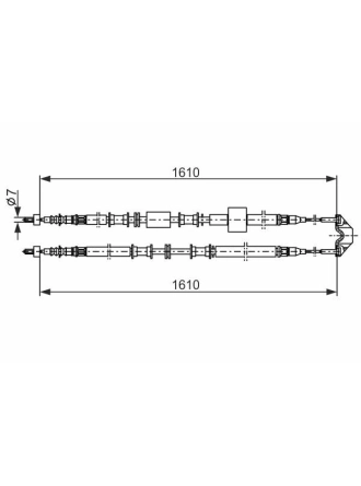 BOSCH 1987477936 | El Fren Teli Opel Meriva A 03-04 1615mm