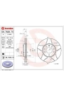 BREMBO 09.7629.75 | Fren Diski Astra G / H Combo C Zafira A / B 5 Bij. Ön | 2 Adet