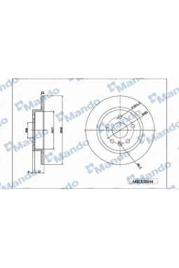 MANDO MBC030044 | Disk Arka (Ad) Astra.J-Cruze 15 Jant | 2 Adet