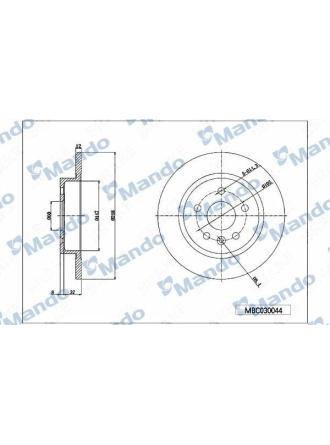 MANDO MBC030044 | Disk Arka (Ad) Astra.J-Cruze 15 Jant | 2 Adet