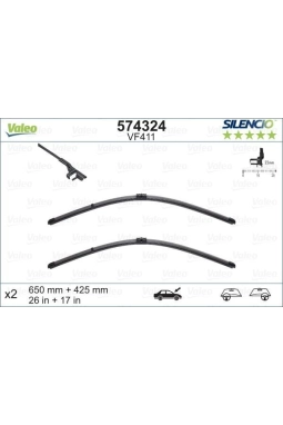 VALEO 574324 | Silgi Süpürgesi Tek 43Cm 05-13 Focus