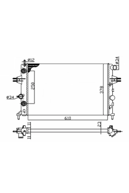 NRF 50562A | Motor Su Radyatörü Brazing Astra G Zafira A X16xel Z16xe 98 > 10