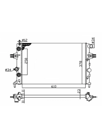 NRF 50562A | Motor Su Radyatörü Brazing Astra G Zafira A X16xel Z16xe 98 > 10