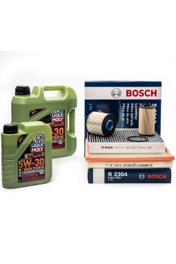 Opel Zafira C1.6 Dizel Periyodik Filtre Seti Bosch Filtreli / Liqui Moly 5W30 DPF Molygen New Generation 4+1 LT