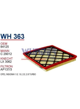 WUNDER WH363 | Opel insignia Hava Filtresi W363
