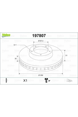 VALEO 197807 | Disk On (Ad) 08-Insignia 16Jant | 2 Adet