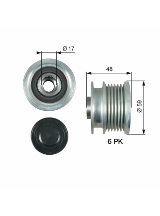 GATES OAP7178 | Alternatör Kasnağı 10-Astra.J-Insignia 2.0D *A20dth*