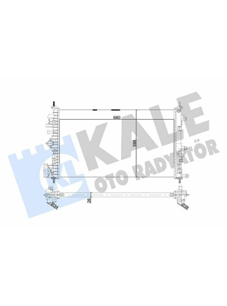KALE 355650 | Su Radyatörü 26mm Brazing (Opel: Insignia A 1.6 / 2.0 CDTI 15<17 (Mt) [680X398x26]