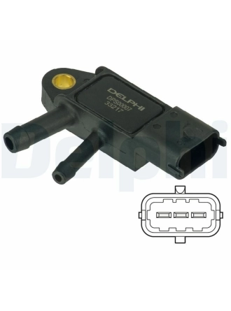 DELPHI DPS00007 | Basınç Sensörü Egzoz 09-Linea-Doblo-Fiorino-500-500L-Idea 1.3Mjt-1.6Mjt-2.0Mjt