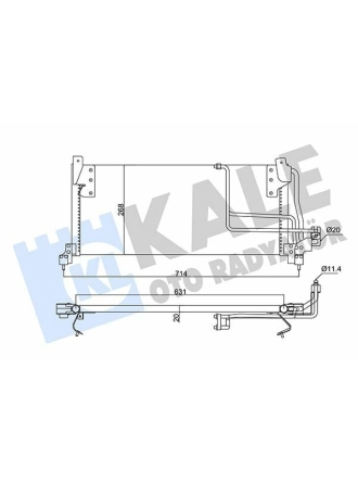 KALE 382525 | Kondenser Opel Combo Corsa B 1.2 1.4 1.7D 93 / 01-[631X368x20]