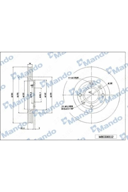 MANDO MBC030112 | Disk On (Ad) Partner-307-C3 12-Pt.301 | 2 Adet
