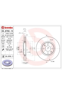 BREMBO 09.8760.10 | Fren Diski Opel Corsa F / Crossland X / Psa 283mm (Kaplamalı) Ön | 2 Adet