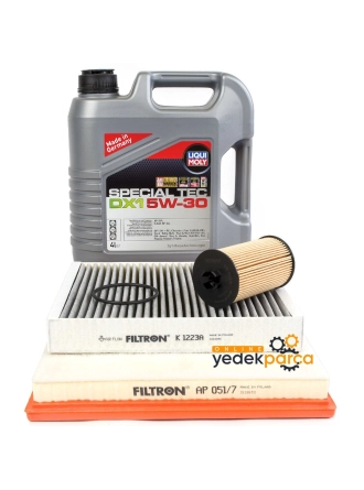 Chevrolet Cruze1.4 Turbo Filtre Seti Filtron / LIQUI MOLY Special Tec DX1 GEN3 5W-30 Motor Yağı 4 Litre