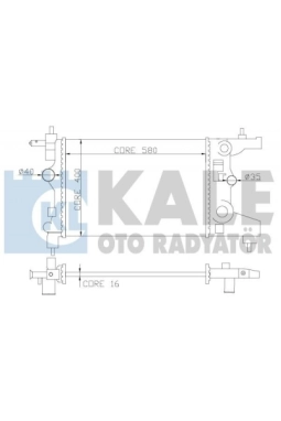 KALE 355200 | Chevrolet Cruze 1.6 Benzinli (A16XER) Su Radyatörü Otomatik Vites 2010