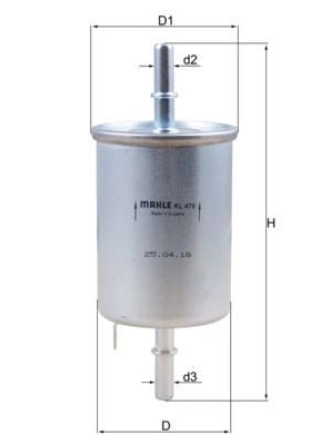 MAHLE KL470 | Benzin Filtresi Aveo 1,2I / 1,4I 03 11 Kalos 1,2I / 1,4I 05 -