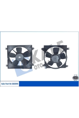 KALE 360090 | Fan Motoru Davlumbazlı (Chevrolet Lacetti (J200) 1.4 1.6 1.8 2.0D 05-11)