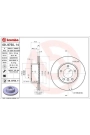 BREMBO 09.9750.11 | Fren Diski Ön Kaplamalı (BMW 1 Seri-E87 / 1.16-1.18) | 2 Adet