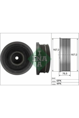 INA 544008210 | Krank Kasnağı BMW E81 E87 E46 E90 E91 E60 E61 E83 M47 N
