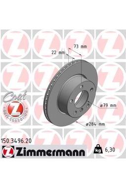 ZIMMERMAN 150.3496.20 | BMW E87-F20 Ön Disk Adet 34116792215 | 1 Adet