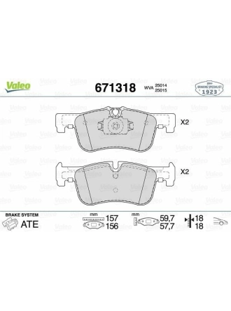 VALEO 671318 | Fren Balata Ön 11-1S-F20-F21