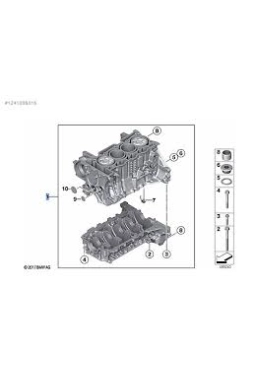 BMW 11112213109 | Bmw F20 F30 kasa N13 motor  Yarım Blok: Piston & Yağlama Memesi