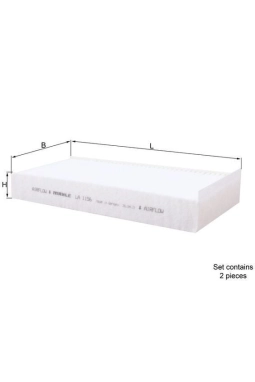 MAHLE LA1156-S | Polen Filtresi 14-2-Seri (F45-F46) X1 (F48) Mini Cooper
