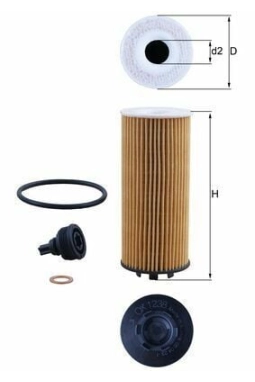 MAHLE OX1238D | Yağ Filtresi (BMW B-37 / 38 / 48 F-39 / 40 / 45 / 46 / 48 / 54 / 55 / 56)