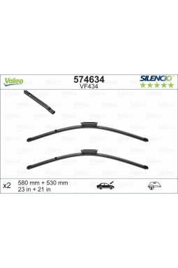 VALEO 574634 | Silgi Süpürgesi Tk 58 + 53Cm 08-Kangoo 13-Cıtan