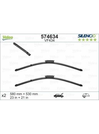 VALEO 574634 | Silgi Süpürgesi Tk 58 + 53Cm 08-Kangoo 13-Cıtan