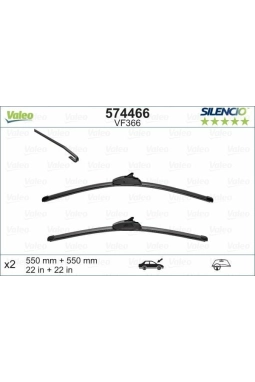 VALEO 574466 | Silgi Süpürgesi Tk 55 + 55Cm 08-Kangoo 13-Cıtan (Ithal)