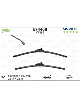 VALEO 574466 | Silgi Süpürgesi Tk 55 + 55Cm 08-Kangoo 13-Cıtan (Ithal)