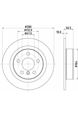 HELLA PAGID 8DD355122-661 | Fren Diski Arka (BMW F40-F45-F46-F48-F39 Mini F54-F60) | 2 Adet