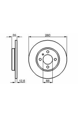 BOSCH 0986478029 | Fren Diski E-30 Ön Tek | 2 Adet