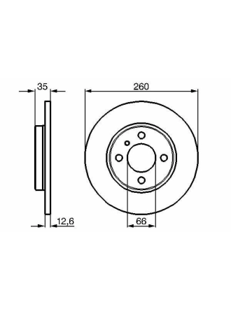 BOSCH 0986478029 | Fren Diski E-30 Ön Tek | 2 Adet
