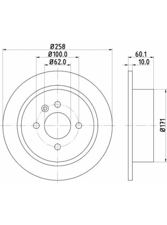 HELLA PAGID 8DD355100-351 | Fren Diski BMW E30 Arka | 2 Adet
