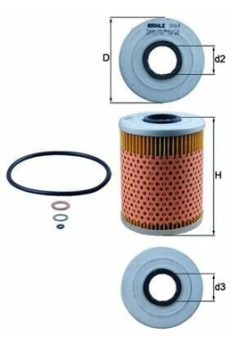MAHLE OX68D | Yağ Filtresi BMW E34 E36 E46 M50 M52