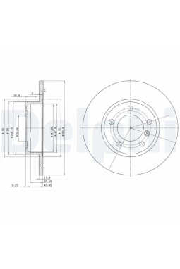 DELPHI BG2622 | Fren Diski Ön BMW E36 91-98 Z3 95-03