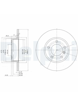 DELPHI BG2622 | Fren Diski Ön BMW E36 91-98 Z3 95-03