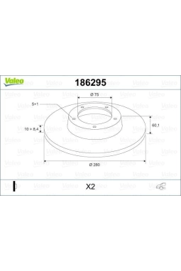 VALEO 186295 | Fren Diski Arka BMW E36 91-98 E46 97-05