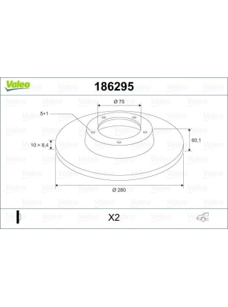 VALEO 186295 | Fren Diski Arka BMW E36 91-98 E46 97-05